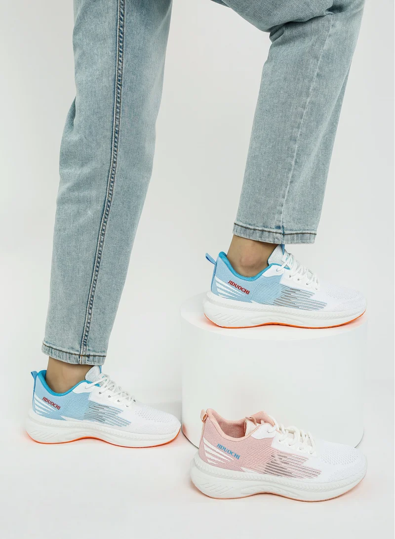 London Rag Lace-Up Chunky Sneakers in Pink