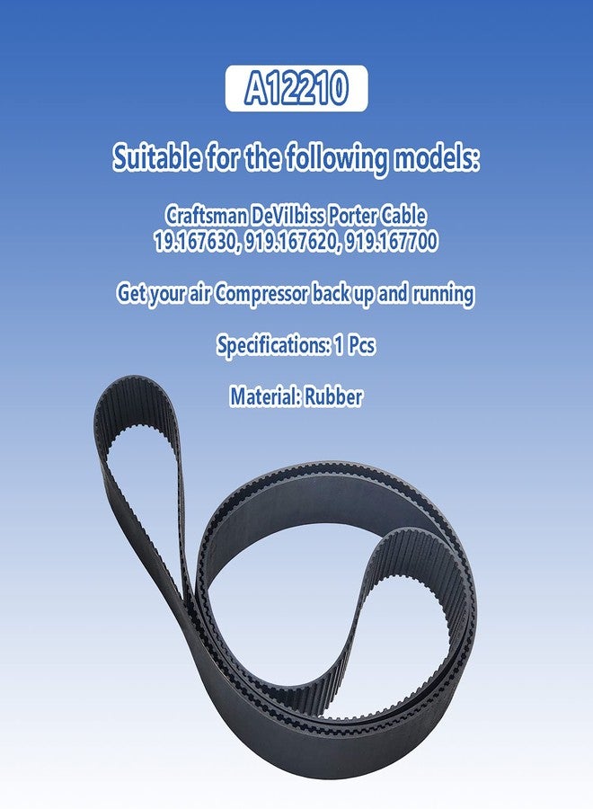 Koatukys N011005 A12210 Drive Belt Replacement for Craftsman Air Compressor - Image 2