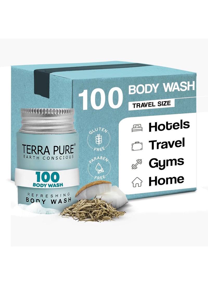 Terra Pure - Terra Pure White Tea & Coconut Body Wash, Travel Size Hotel Amenities, 1 oz. (Case of 100) - Image 1