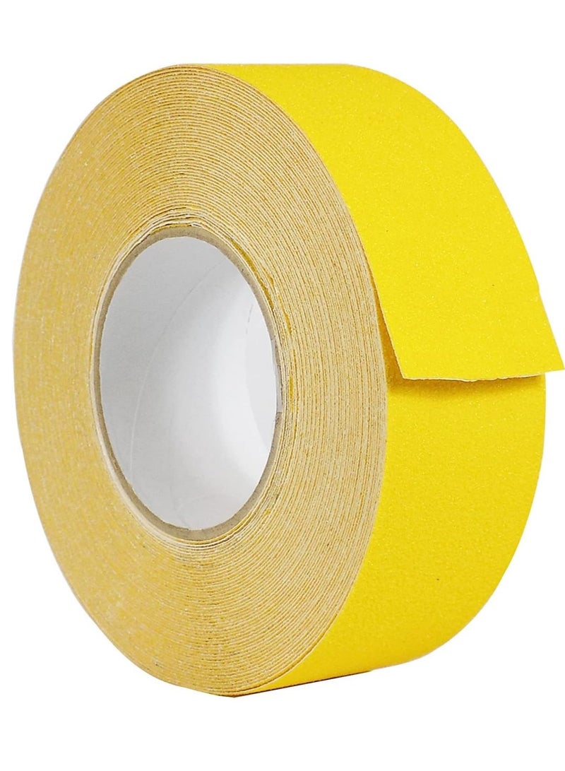 Anti Slip Tape 2 Inch x 5m (Yellow) , Self-Adhesion PVC Safety Grip Tape for Stairs and Flooring. - Image 1