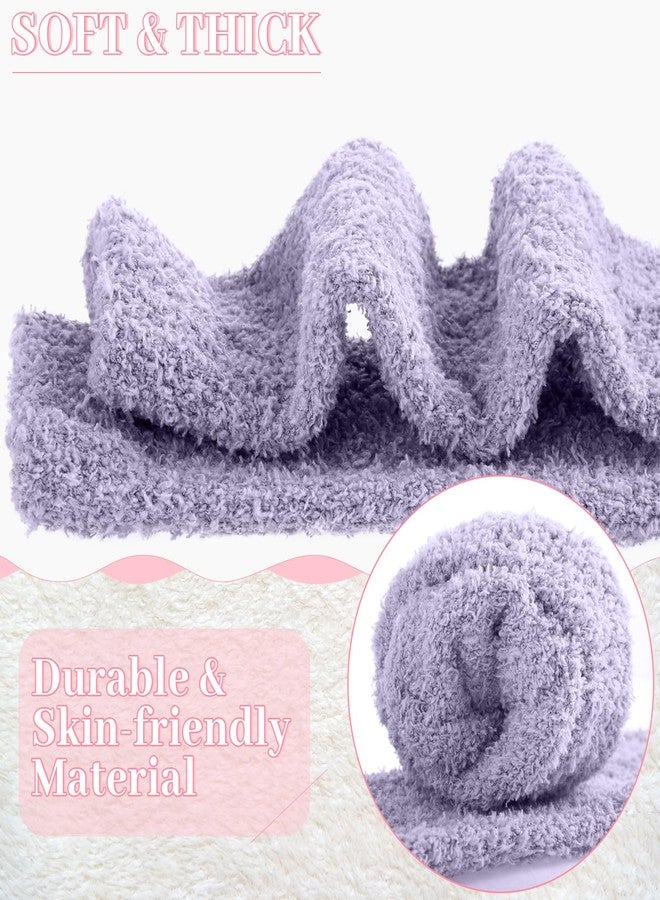 جيوجا جوارب جيوجا الطويلة الناعمة والدافئة للنساء، 4 أزواج، جوارب طويلة ناعمة ودافئة تصل إلى الركبة، جوارب شتوية طويلة مريحة (أسود، كاكي، رمادي داكن، أحمر وردي) - Image 2