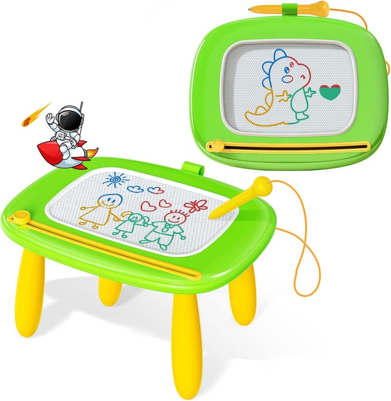 Kikidex Magnetic Drawing Board, Toddler Girl Toys for 1-2 Year Old, Doodle Board Pad Learning and Educational Toys for 1 2 3 Year Old Baby Kids Birthday Gift(Green) - Image 1
