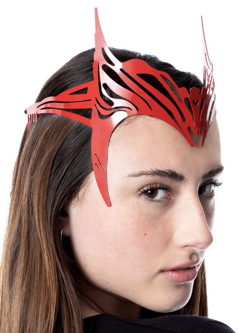 Bioworld Marvel Scarlet Witch Tiara Wanda Maximoff Costume Crown Headpiece for Women - Image 3
