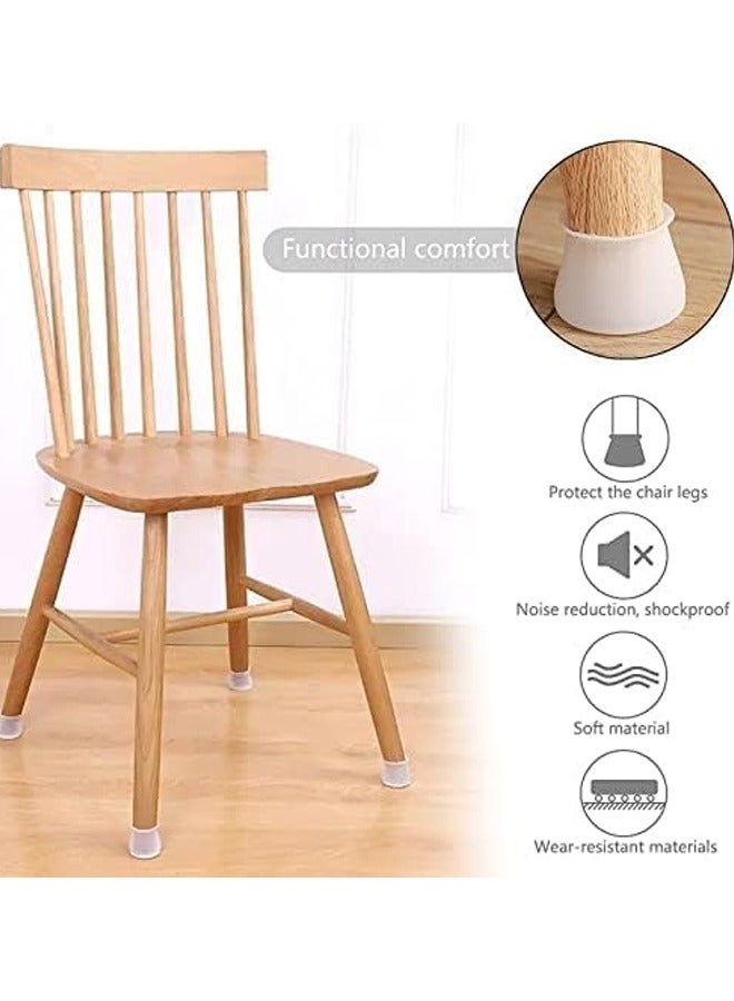 8 PCS Furniture Legs Caps Furniture Silicon Protection Cover, Chair Leg Caps Silicone Floor Protector Round Furniture Table Feet Cover, Anti-Slip Bottom Chair Pads - Image 4