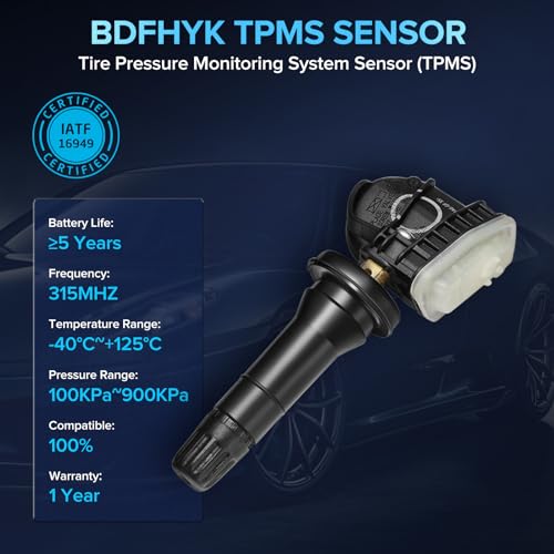 BDFHYK Tire Pressure Sensor 315Mhz Programmed TPMS Sensors Compatible with 2015-2020 Lincoln, F-150 Mustang Edge Expedition Fusion Flex GT Ranger Explorer Fiesta, MKX Continental, F2GZ-1A189-A - Image 3