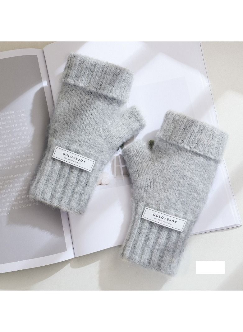 Golovejoy Women's Warm Plush Windproof And Cold Proof Lovely Gloves