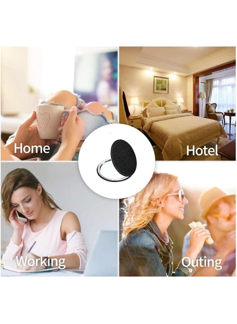 Pocket Compact Mirror for Men and Women, Small Purse Mirror With Glitter, Portable Travel Makeup Mini 2-Sided 1x/2x Magnifying Folding Handheld Mirror for Gift - Image 2