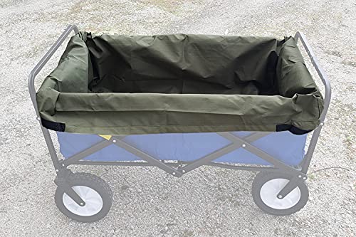 UpBloom - Patent Pending Wagon Liner and Cover with Easy Unloading Handles - Heavy Duty and Waterproof Accessories for Folding Utility Carts, Portable Beach, and Wheelbarrow Styles - Image 1