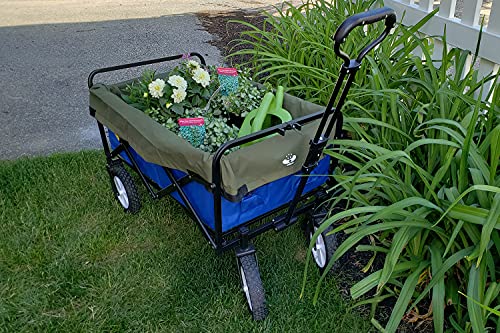 UpBloom - Patent Pending Wagon Liner and Cover with Easy Unloading Handles - Heavy Duty and Waterproof Accessories for Folding Utility Carts, Portable Beach, and Wheelbarrow Styles - Image 2