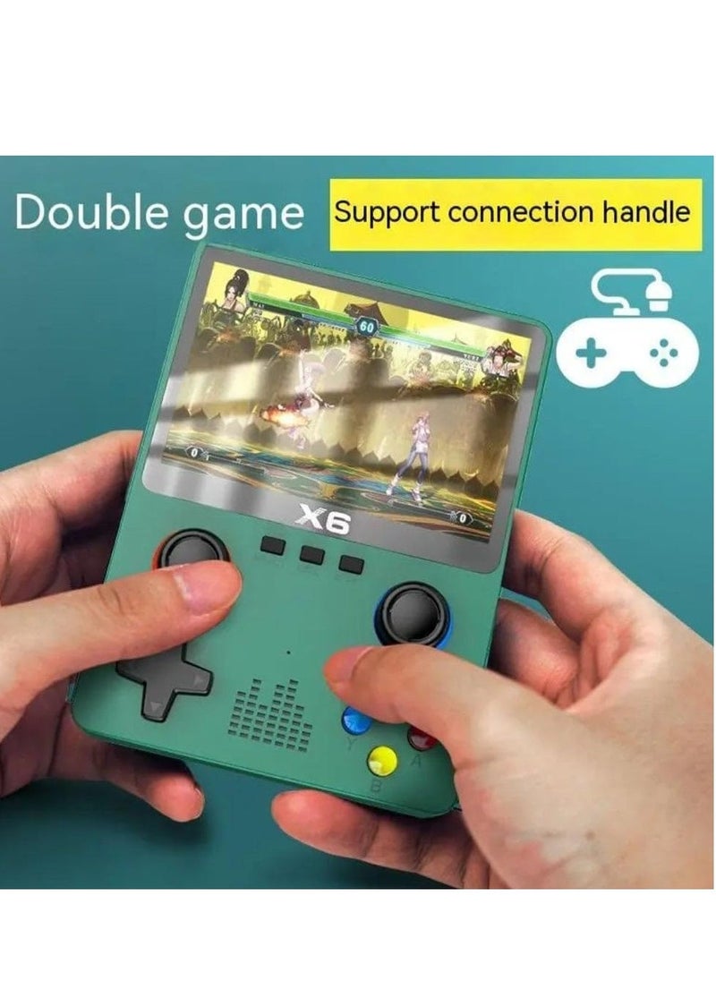 JAJEEK X6 Fusion Grip: Next-Gen High-Definition Handheld Game Console with Dual Joysticks, 32GB Storage, Arcade Emulation, 3.5-inch IPS Screen, and 6000+ Preloaded Games - Image 4