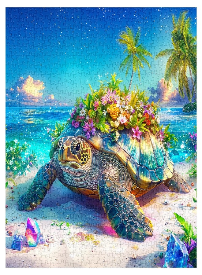 PPuzzling Sea Turtle Puzzles for Adults 1000 Pieces, Diamond Art Animal Jigsaw Puzzles, Challenging Beach Turtles Puzzle as Home Decor - Image 2
