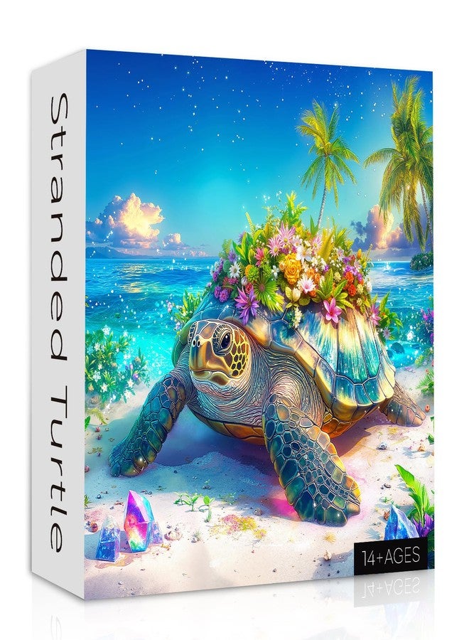 PPuzzling Sea Turtle Puzzles for Adults 1000 Pieces, Diamond Art Animal Jigsaw Puzzles, Challenging Beach Turtles Puzzle as Home Decor - Image 1