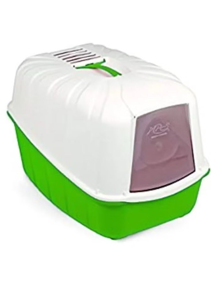 MPS2 Waste Sand Box With Replaceable Carbon Filter White/Green - Image 2