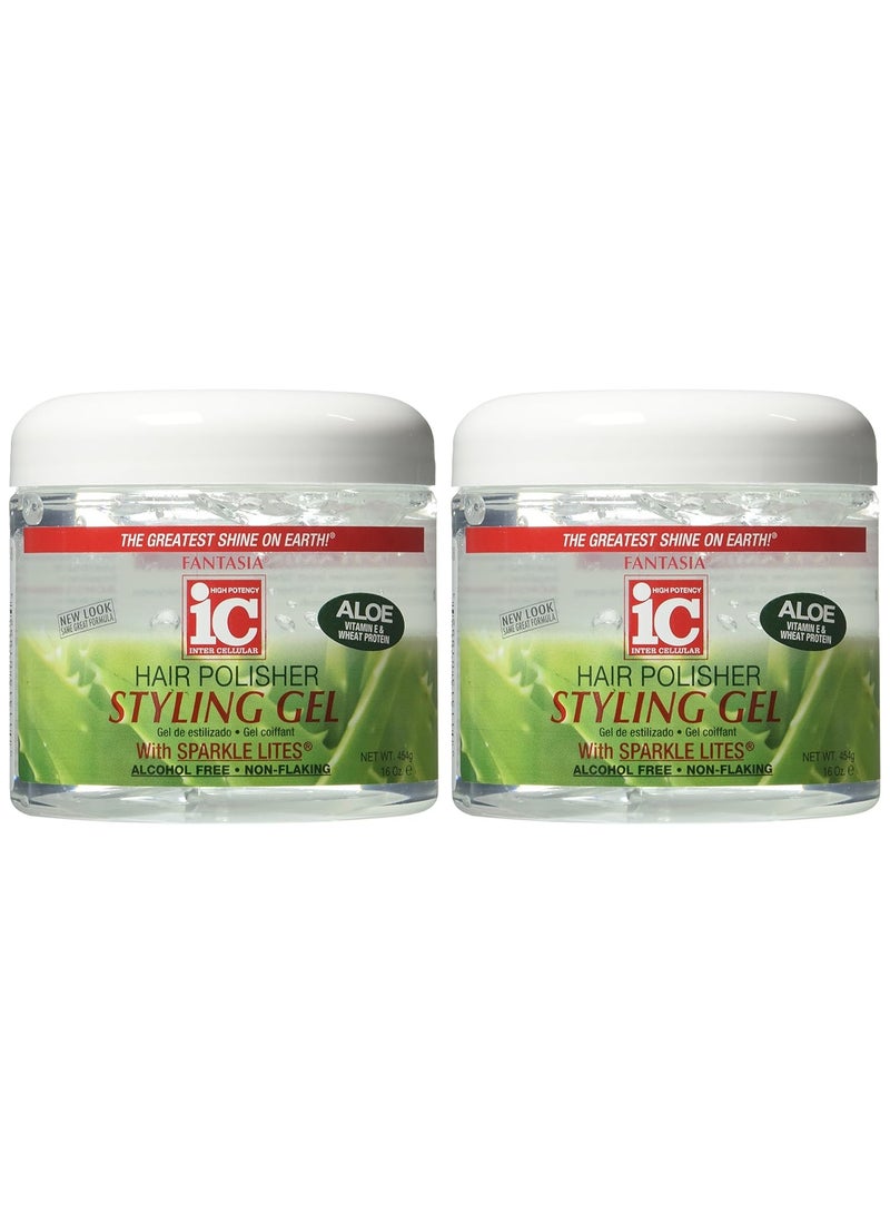 Fantasia Fantasia Gel 16 Ounce Aloe (Clear) (473ml) (2 Pack) - Image 1