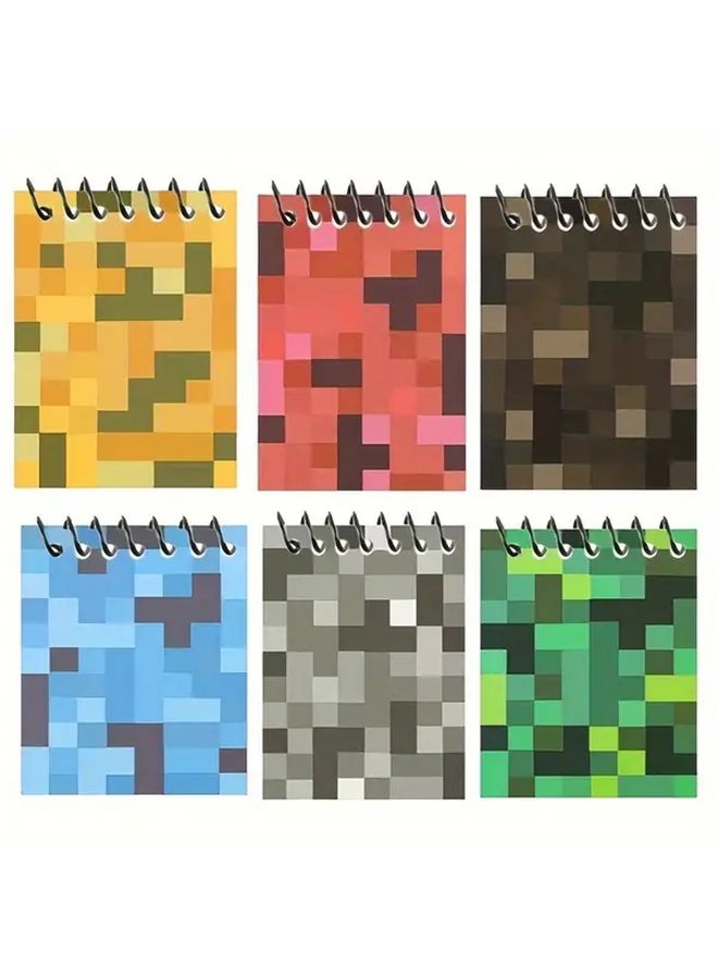12pcs Mini Pixel Notepads Colorful Pocket Notebooks for Gamers Daily Use Flip Cover Coil Design Birthday Gifts Sports Fans - Image 5