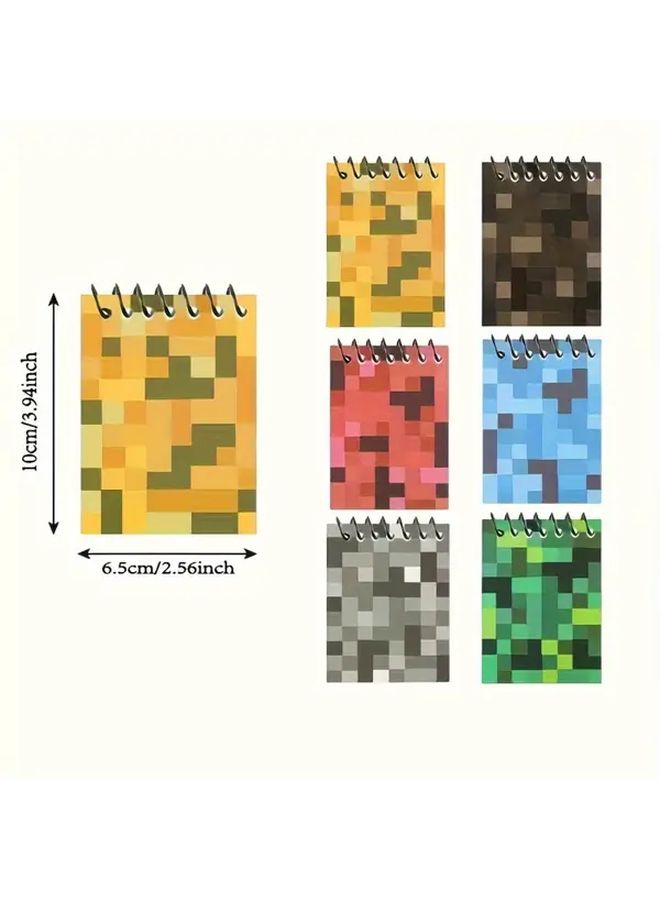 12pcs Mini Pixel Notepads Colorful Pocket Notebooks for Gamers Daily Use Flip Cover Coil Design Birthday Gifts Sports Fans - Image 2