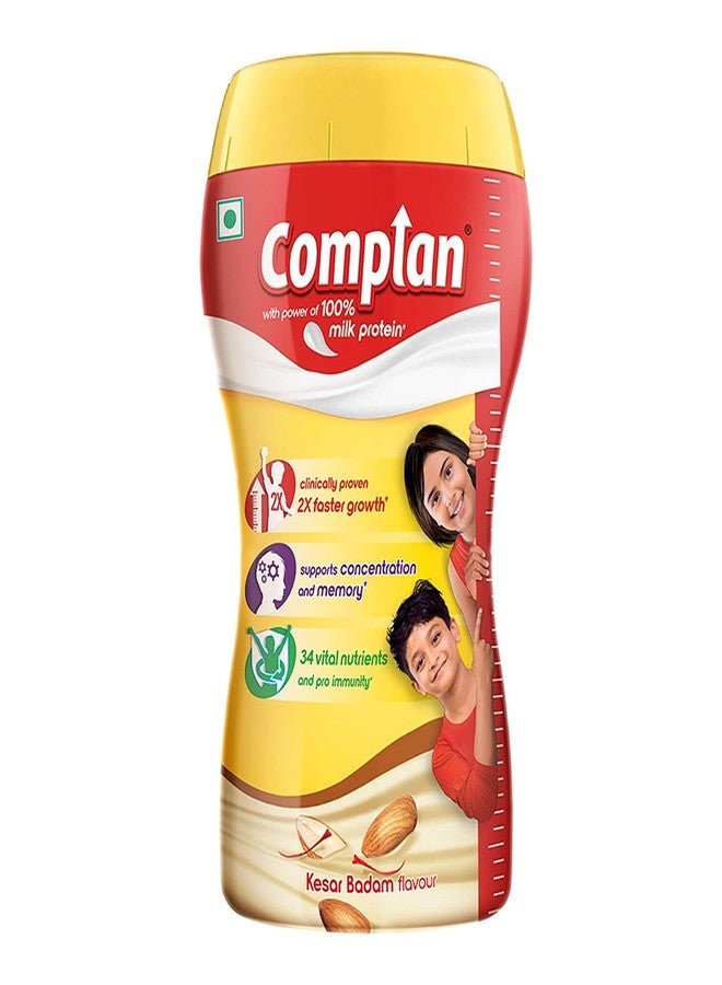 Complan Nutrition Drink Powder for Children, Kesar Badam Flavour, 500 g Jar & Creamy Classic 500g | Nutrition drink for kids with protein & 34 vital nutrients - Image 2