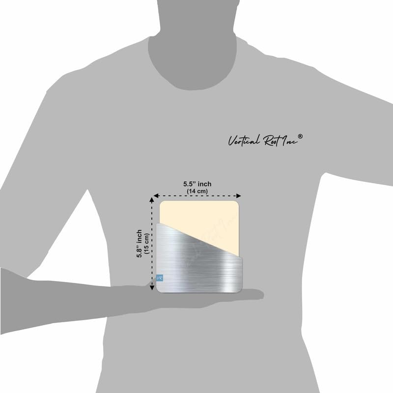 Vertical Root Inc ® Premium Cream Brush Silver Acrylic 5.5 x 5.8 INCH NO SMOKING DOOR Stickers, Easy to Mount 3M Tape Stickers for Hotel Office Resort Society Company Factory Corporate Business Glass. - Image 4