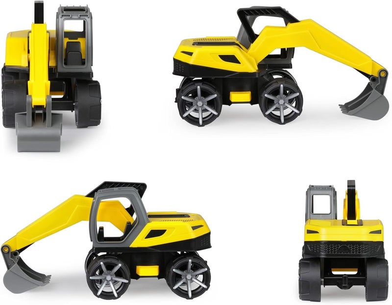 Lena 04511 TRUXX² Excavator, Construction Vehicle Approx. 35 cm, Robust Shovel Excavator with Functional Shovel and Fully Movable Toy Figure, for Children from 2 Years, Sand Excavator, Large - Image 3