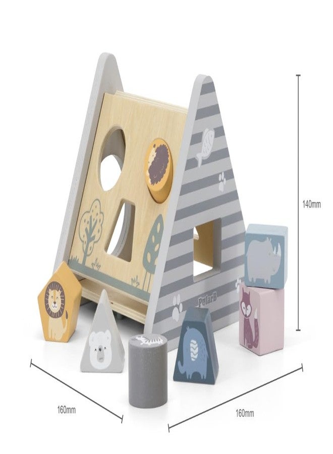 PolarB The Original Toy Company Viga Shape Sorter & Gear Play - PolarB Wood 5-in-1 Activity Toy - Image 3