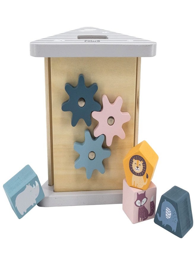 PolarB The Original Toy Company Viga Shape Sorter & Gear Play - PolarB Wood 5-in-1 Activity Toy - Image 4