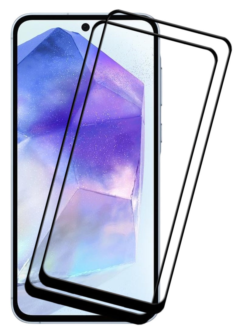 ACLIX 2 Pieces Antistatic ESD Dustproof Premium Quality High Definition Tempered Glass Screen Protector Designed For Samsung Galaxy A55 - Image 1