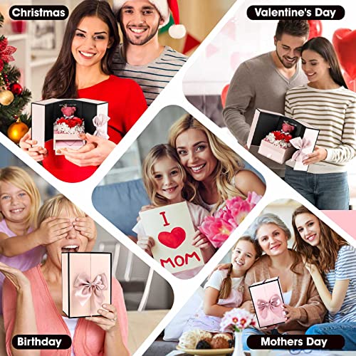 ADDWel Birthday Gifts for Mom from Daughter and Son, Unique Mother Birthday Gift Idea, Preserved Real Roses with I Love You in 100 Languages Mom Necklace, Cool Present to Mother Mama - Image 5