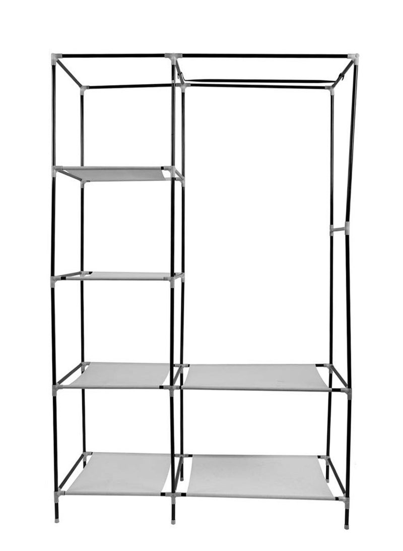 FEND NDL 88105 5 Tier Multi Purpose Wardrobe Storage Organizer Clothes Rack Brown - Image 3