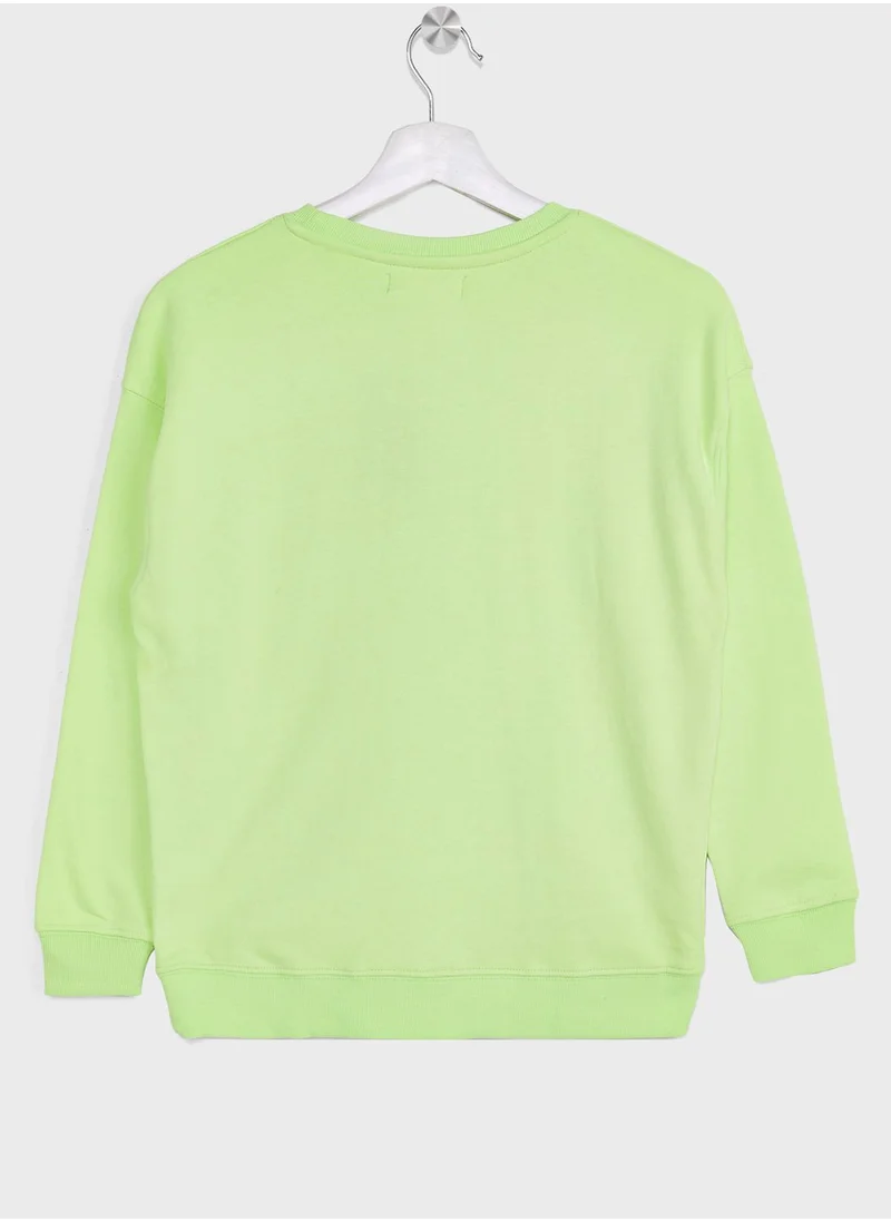 Ripples Girls City Printing Sweatshirt