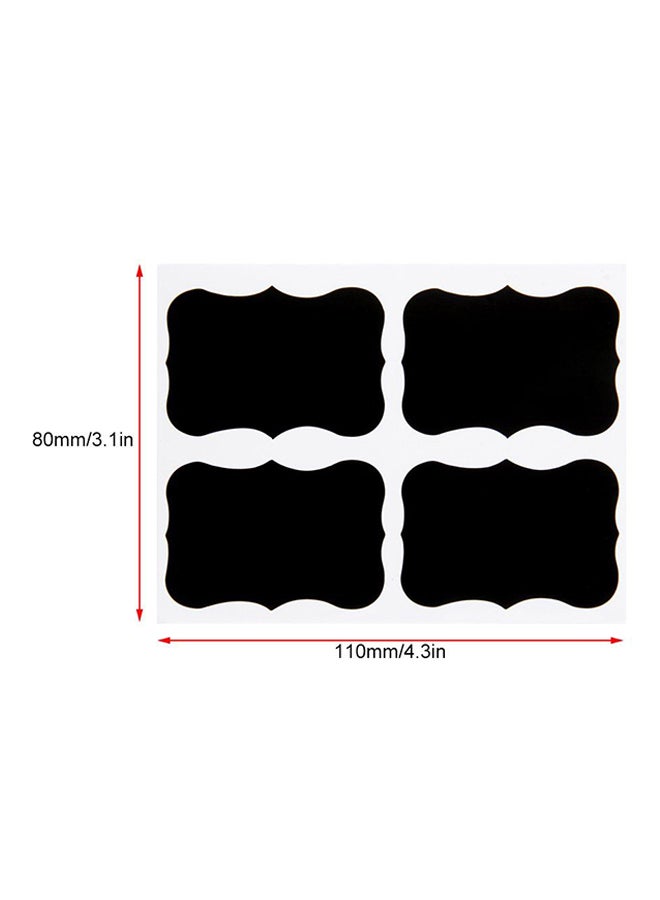 OUTAD 36-Piece Kitchen Jar Chalkboard Stickers Set Black - Image 5