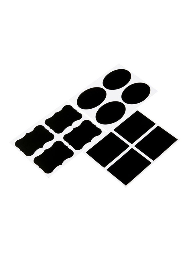 OUTAD 36-Piece Kitchen Jar Chalkboard Stickers Set Black - Image 1