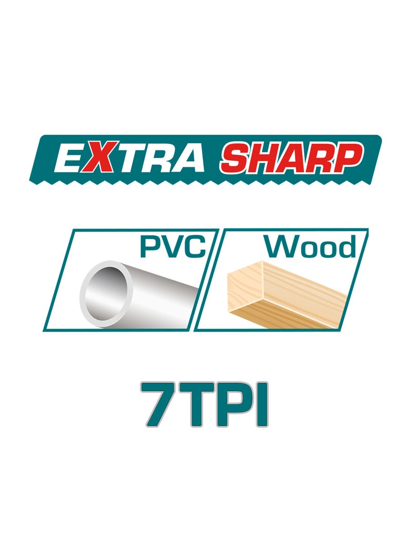 TOTAL TOTAL Extra Sharp Hand Saw, 400mm/16 inch, 7TPI, 65Mn Steel, Heat Treated  - Image 3