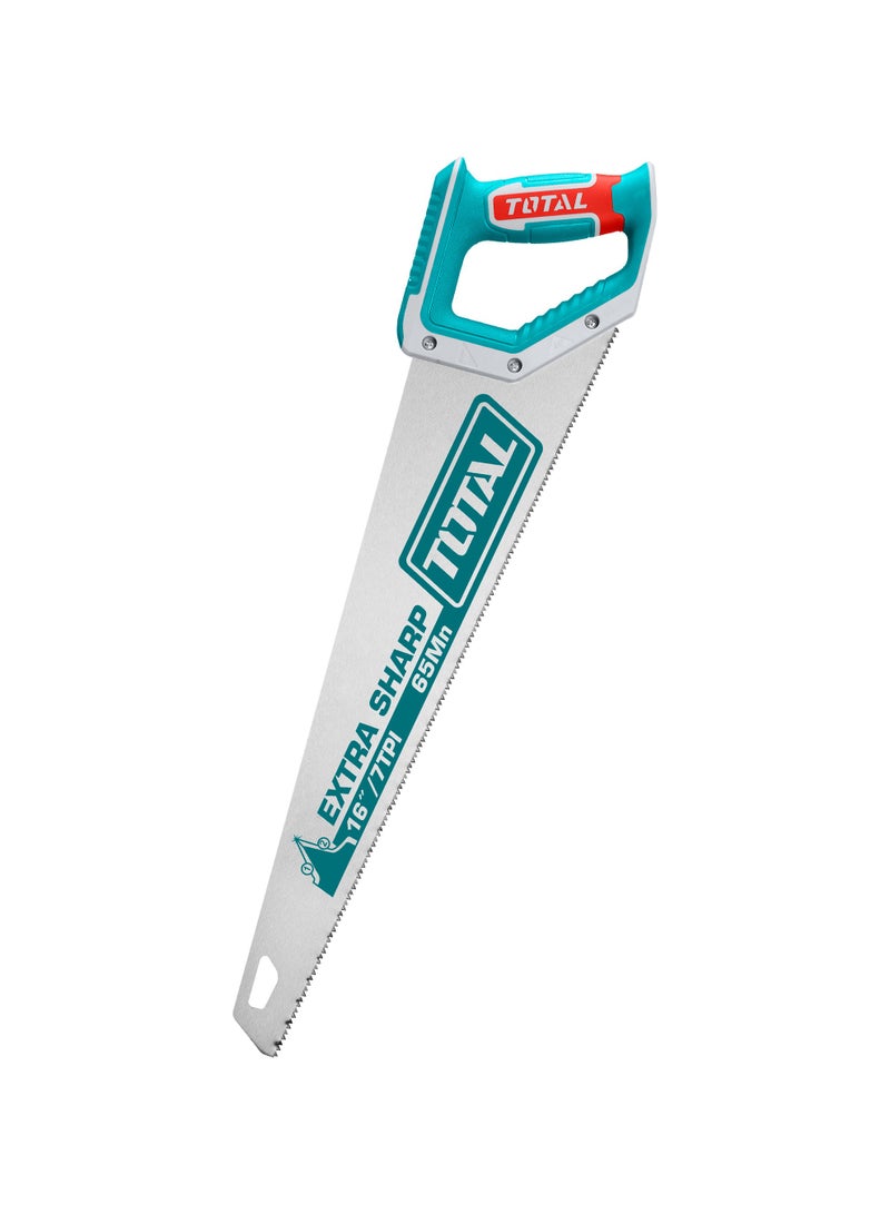 TOTAL TOTAL Extra Sharp Hand Saw, 400mm/16 inch, 7TPI, 65Mn Steel, Heat Treated  - Image 1