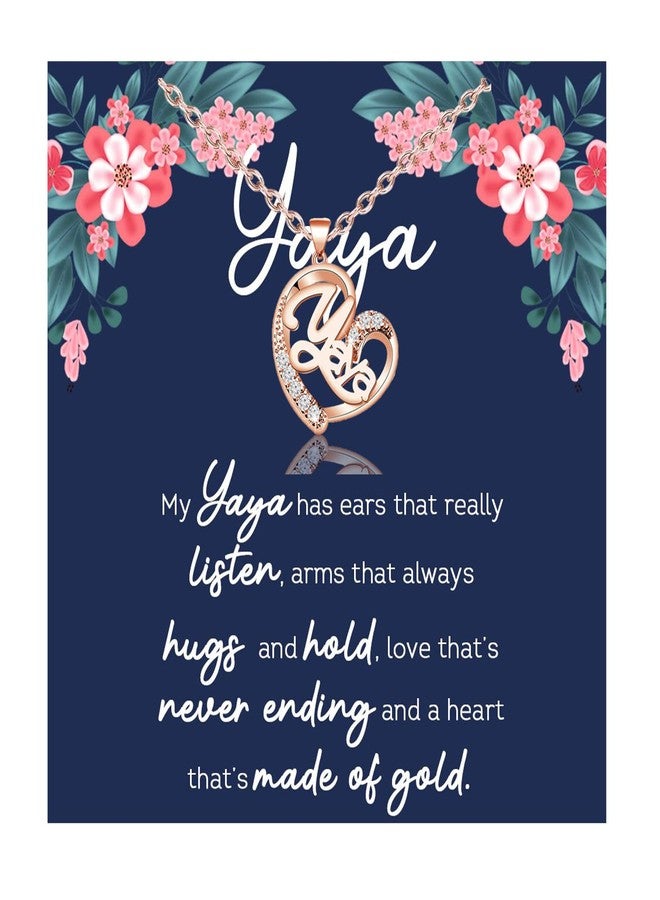 لوجيب بيردجوت Lywjyb Birdgot Yaya Gift Best Yaya Ever Gift Grandma Mothers Day Gift Birthday Jewelry (Yaya ne card) - Image 1
