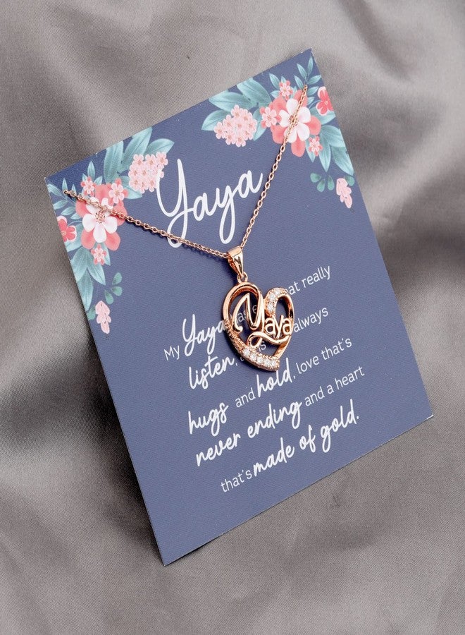 لوجيب بيردجوت Lywjyb Birdgot Yaya Gift Best Yaya Ever Gift Grandma Mothers Day Gift Birthday Jewelry (Yaya ne card) - Image 3