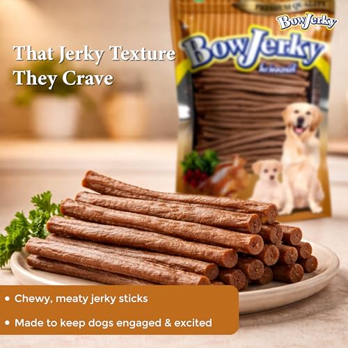Bow Jerky Chicken Liver Dog Treats 800gm – High Protein Dog Treats for Training & Reward | Soft & Digestible Dog Snacks for Puppies & Adult Dogs | Healthy Jerky Sticks with Natural Ingredients - Image 3
