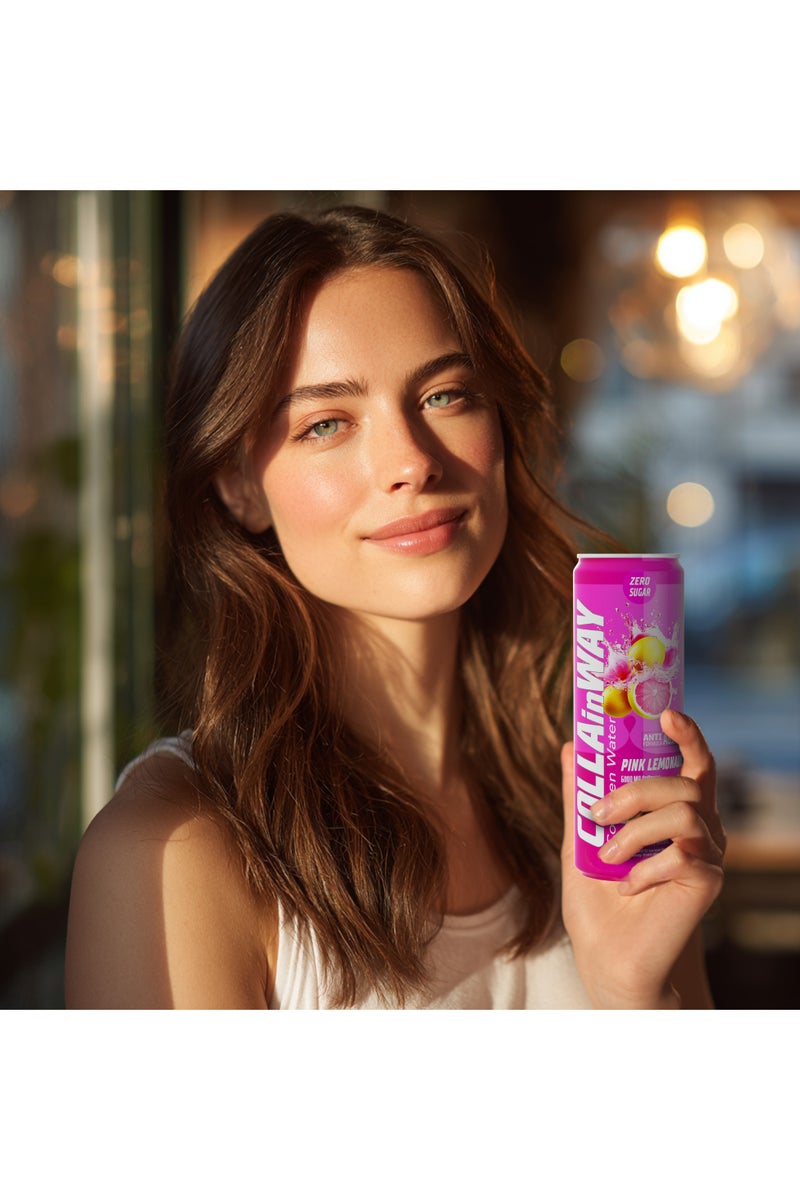 كولانواي كولاجين كولاين واي ٥٠٠٠ ملغ - خالي من السكر، ١٠ ملغ بيوتين، ١٠٠ ملغ حمض الهيالورونيك، ١٥٠ ملغ إل-جلوتاثيون، ١٠٠ ميكروغرام، إل-كارنيتين، ٠.٥ غرام، فيتامين د، كالسيوم - مرطب مضاد للشيخوخة (عبوة من ١٢ قطعة، نكهة بنك ليمونايد) - Image 2