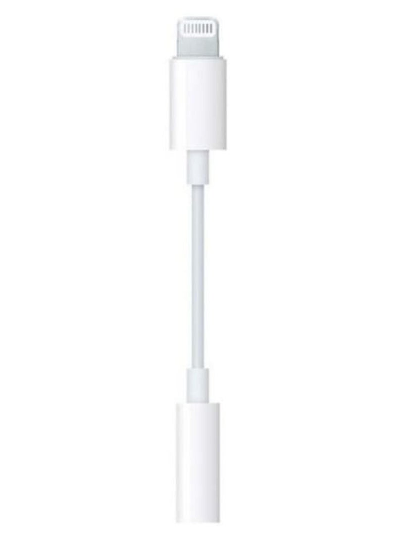 Soloffer Lightning to 3.5mm AUX Adapter for iPhone 14 Pro Max, 13, 12, 11 – Audio Cable Converter for Car, Headphones, Speakers – iOS Compatible – White - Image 1