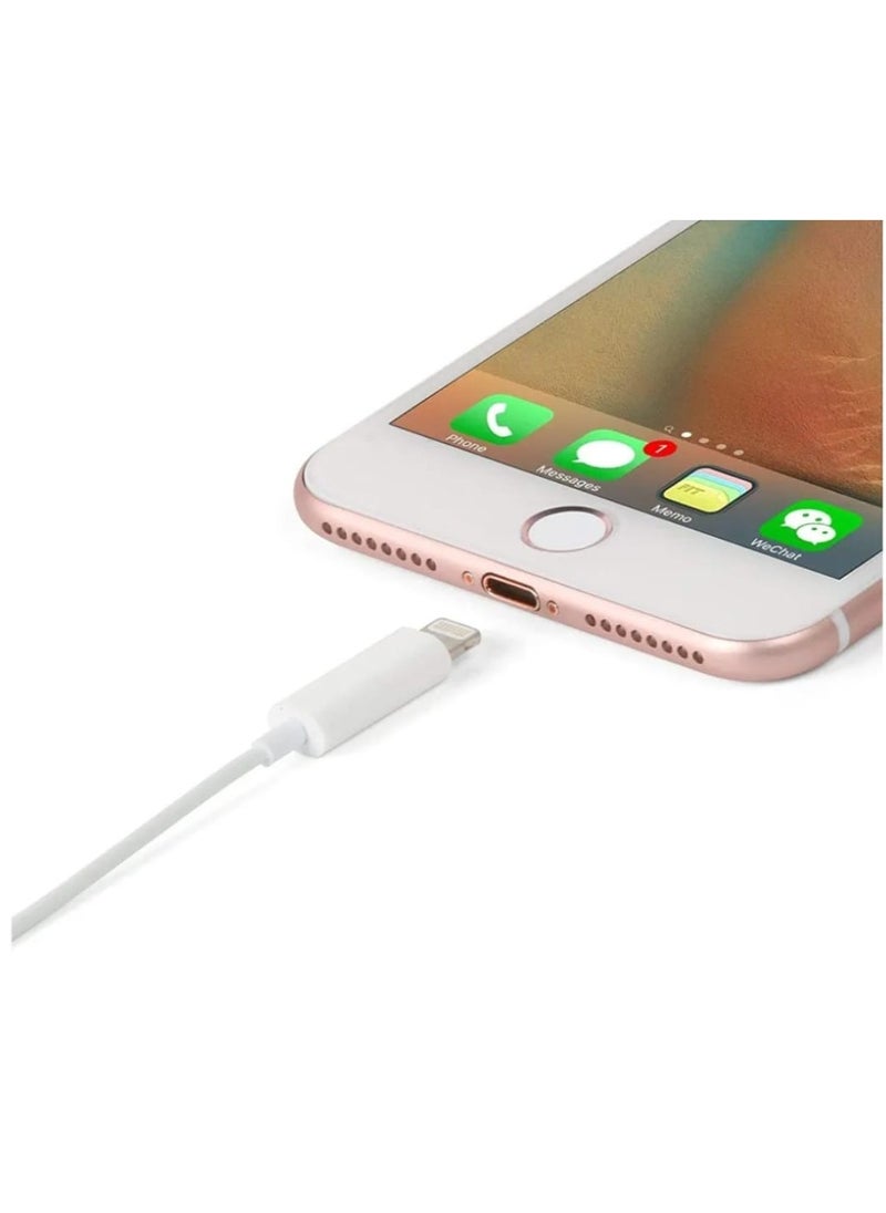 traditious - Lightning to 3.5mm AUX Adapter for iPhone 14 Pro Max, 13, 12, 11 – Audio Cable Converter for Car, Headphones, Speakers – iOS Compatible – White - Image 1