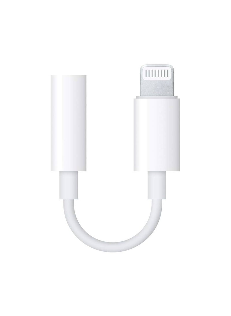 traditious - Lightning to 3.5mm AUX Adapter for iPhone 14 Pro Max, 13, 12, 11 – Audio Cable Converter for Car, Headphones, Speakers – iOS Compatible – White - Image 1