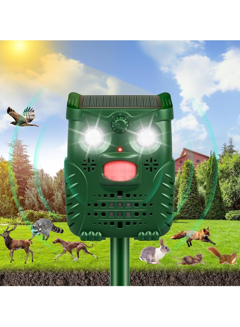 SYOSI Outdoor Solar Ultrasonic Animal Repellent - Motion Sensor with LED Strobe Light - Waterproof Cat, Deer, Dog, and Skunk Repellent for Yard and Farm Protection  - Image 3