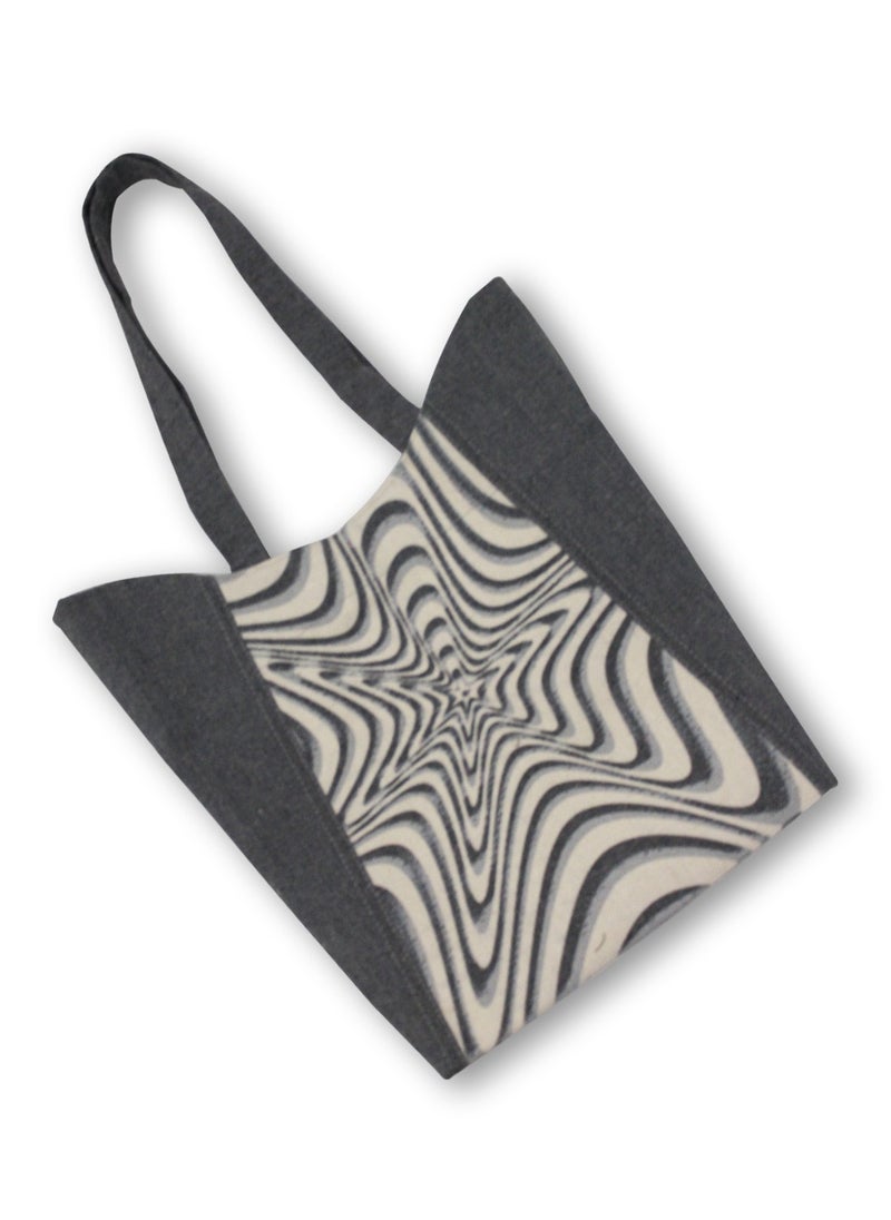 Gharibo Bags casual printed linen tote bag w230012b  - Image 2