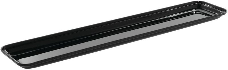 Hubert Food Pan Made Black Acrylic- 30" L x 6" W x 1" D - Image 2