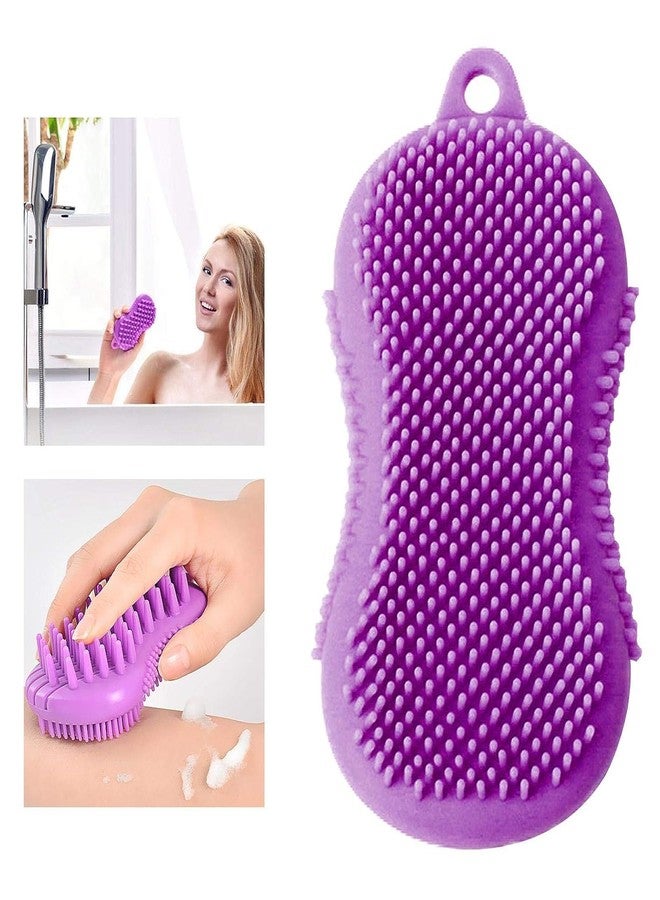 Toriox 3 in 1 Silicone Bath Back Scrubber, Silicone Manual Facial Cleansing Brush Body Brush for Women Men Baby Sensitive Skin, Easy to Clean - Image 2