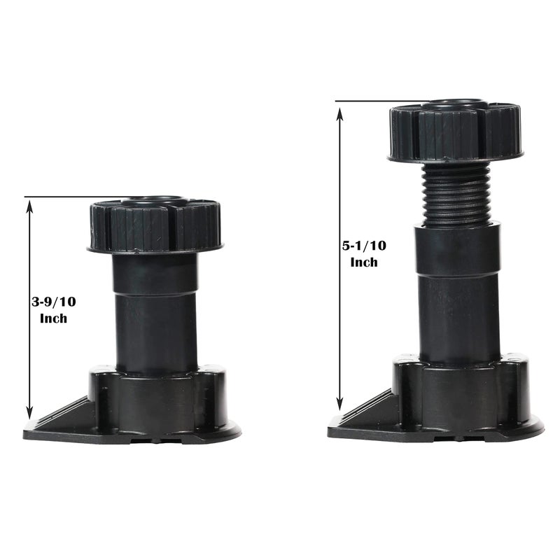 Berta 4-Pack, Cabinet Leveler Legs-330 Lb Capacity Leg-Adjusts From 4""-5 1/10    (100-130 Mm) (100-130 Mm, 4 Pieces) - Image 2