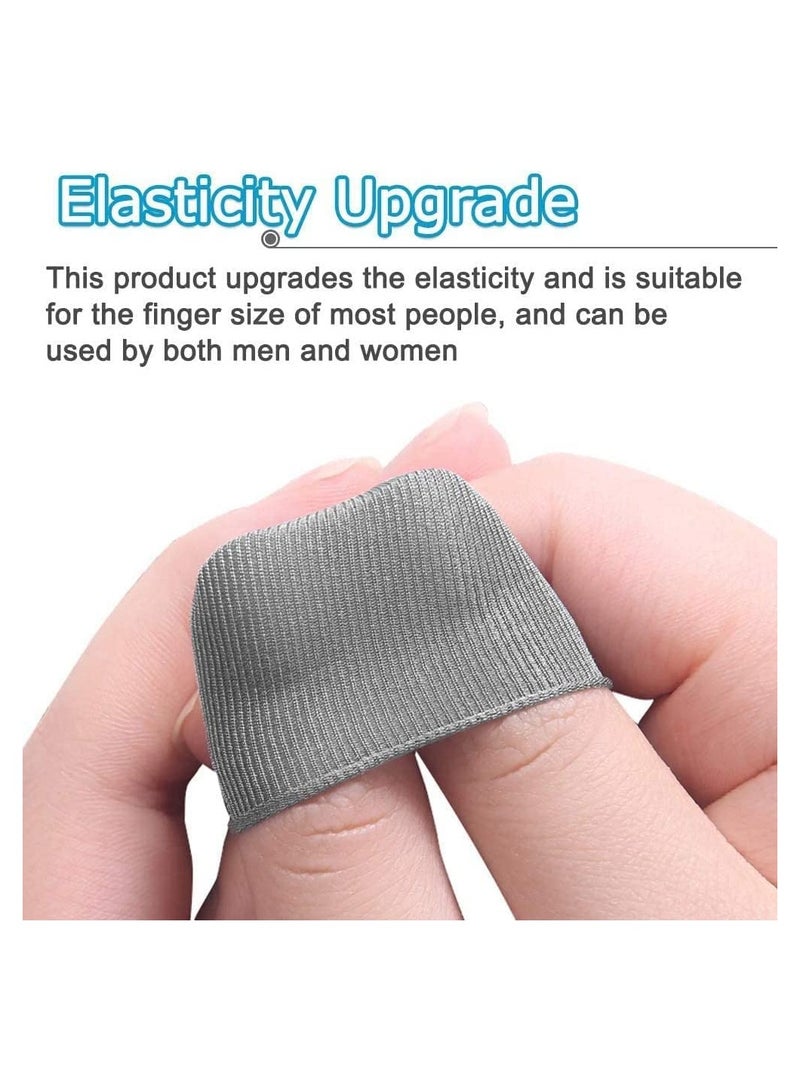 KASTWAVE PUBG Mobile Game Finger Sleeve Sets, Sterling Silver Fiber, Anti-Sweat Breathable Full Touch Screen Sensitive Shoot Aim Joysticks Finger Set, Rules of Survival (5 Pack, Gray) - Image 3