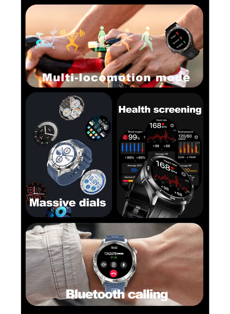 RollsTimi  Men's 1.52-Inch Smart Bluetooth Watch, Full-Screen Touch, Smartwatch , Sleep Monitoring, Multiple Sports Modes, RT-i129 - Image 3