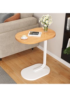 Lesha C Shaped End Table, Side Table for Couch and Bed, Small Side Table, TV Tray Table for Small Spaces, Living Room, Bedroom, Rustic Snack Table  - Image 2