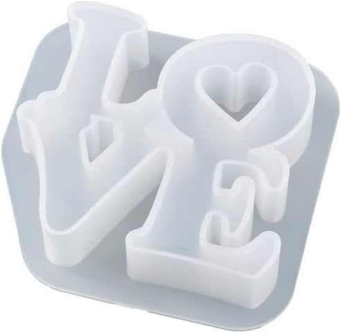 Snoogg DIY Crystal Epoxy Resin Mold 8.8 CM Love Pendant Irregular Decorative Pendant Silicone Mold DIY Wedding Valentine's Day - Image 1