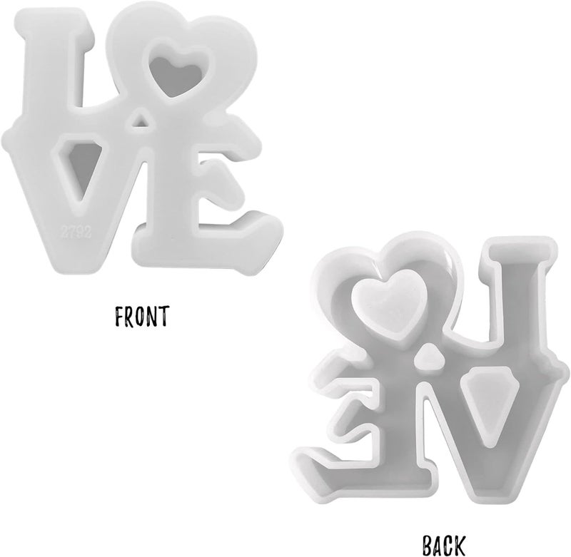 Snoogg DIY Crystal Epoxy Resin Mold 8.8 CM Love Pendant Irregular Decorative Pendant Silicone Mold DIY Wedding Valentine's Day - Image 4